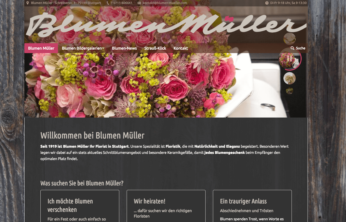 Die Website "Blumen Müller" ist eine Arbeit von floristweb.de